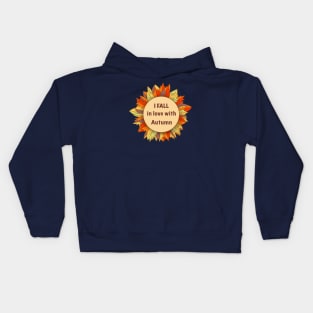 I fall in love with autumn Kids Hoodie